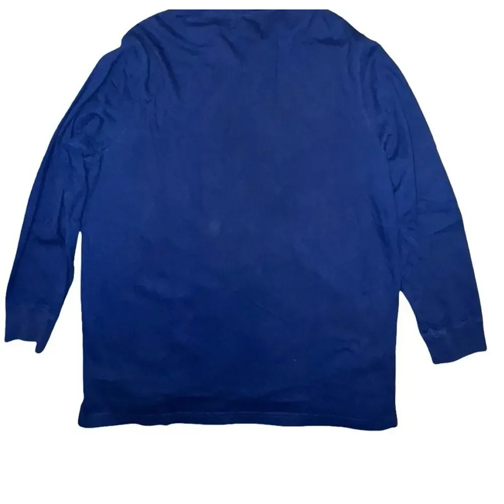 Polo Ralph Lauren Blue Label Vintage Rugby Shirt, Crest, Royal Blue, Sz XL